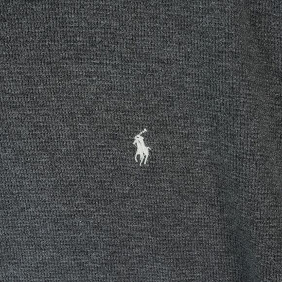 Polo Ralph Lauren Shirt Mens XL Gray Long Sleeve Waffle Knit Thermal Base Layer - Picture 3 of 7